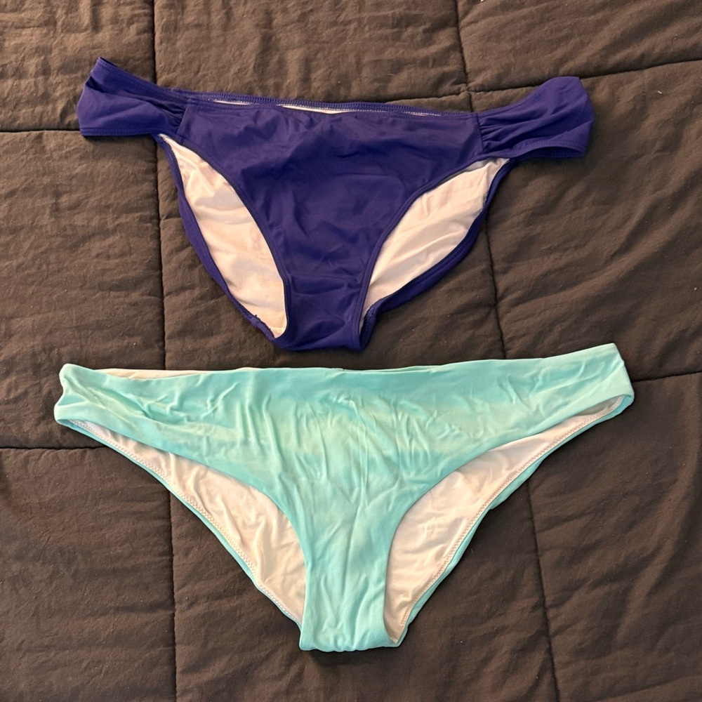 PINK Victoria's Secret Bikini Bottoms in Purple and Mint